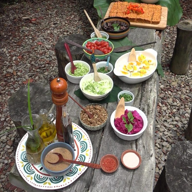 mesa de comida